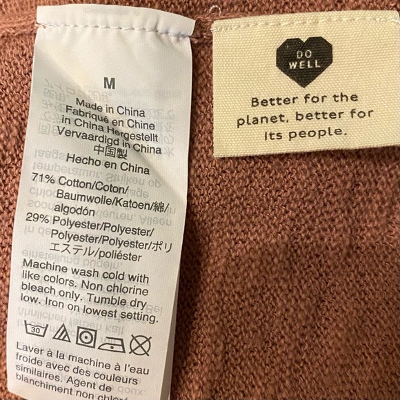 Madewell Boyfriend Sweater Open Front Cardigan Cotton Blend - Picture 4 of 4